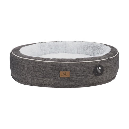 Round Plush Calming Dog Bed with Removable Cover, Cozy Pet Bed for Small, Medium and Large Dogs